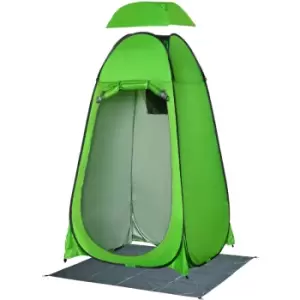 Camping Shower Tent w/ Pop Up Design, Outdoor Dressing Changing Room - Green - Outsunny