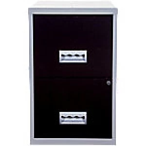 Pierre Henry Filing Cabinet Maxi Silver, Black 400 x 400 x 660 mm