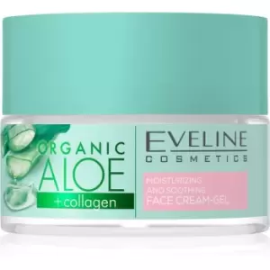 Eveline Cosmetics Organic Aloe+Collagen active intensive hydrating gel-cream with soothing effect 50ml