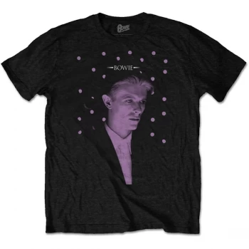 David Bowie - Dots Unisex Small T-Shirt - Black