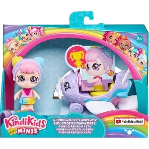 Kindi Kids Minis Rainbow Kate's Airplane Playset