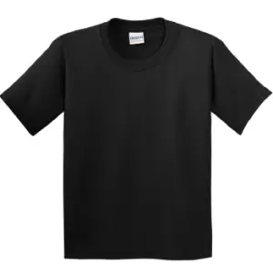 Gildan Childrens Unisex Heavy Cotton T-Shirt (Pack Of 2) (L) (Black)