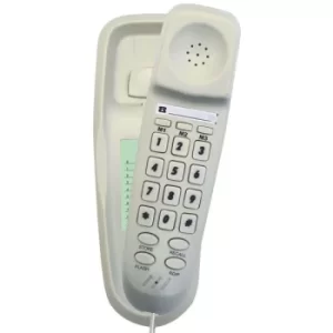 Tel UK Slim Corded Telephone Bilbao White
