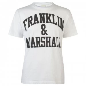 Franklin and Marshall Print T Shirt - White