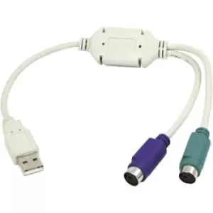 LogiLink USB 1.1 Cable [1x USB 1.1 connector A - 2x PS/2 socket] AU0004A