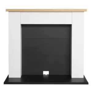 Adam Chester Electric Stove Fireplace in Pure White & Black 39 Inch