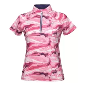 Weatherbeeta Womens/Ladies Ruby Marble Short-Sleeved Top (L) (Pink)