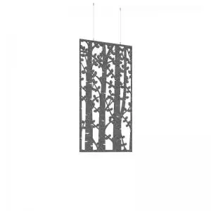 Piano Chords acoustic patterned hanging screens in dark grey 1200 x