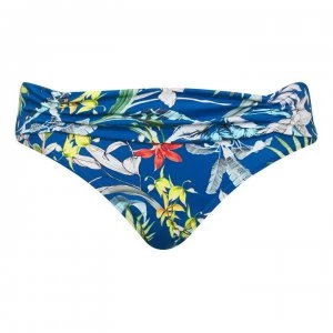 Figleaves Ruched Fold Brief - Blue