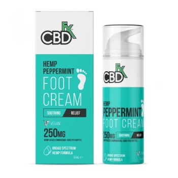 CBDfx Hemp Foot Cream Peppermint 250mg CBD 50mL