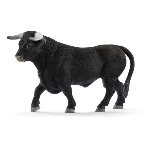 SCHLEICH Farm World Black Bull Toy Figure