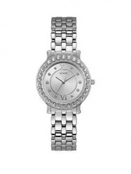 Guess Blush Silver And Stone Set Dial Silver Stainless Steel Ladies Watch