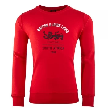 Canterbury British and Irish Lions Crew Sweatshirt Mens - Red