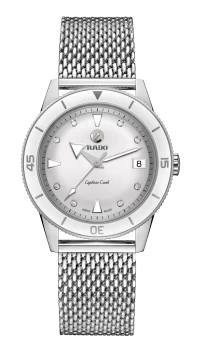 Rado Captain Cook Automatic Diamonds Womens watch - Water-resistant 10 bar (100 m), Stainless steel, light