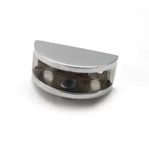 Small Plated Shelf Bracket Glass Shelf Support 5 - 8mm Thickness Shelves - Colour Chrome - Pack of 10