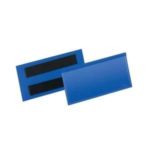 Durable 100x38mm Magnetic Document Pouch Dark Blue Pack of 50 174107