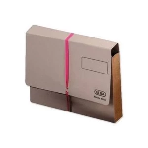 Elba Foolscap Legal Deed Wallet Manilla 100mm 1000-Sheet Buff with Pink Ribbon Pack of 25