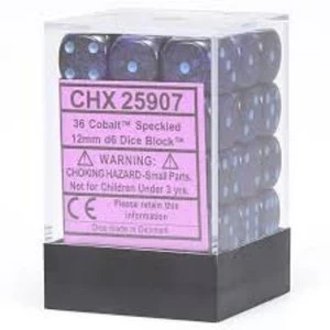 Chessex Speckled D6 Dice Set of 36 - Cobalt