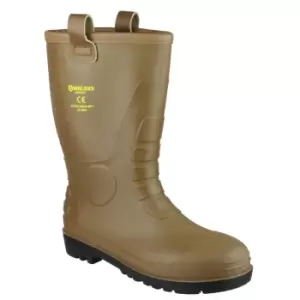 Footsure 95 Tan PVC Rigger Safety Wellingtons / Mens Safety Boots (10 UK) (Tan)