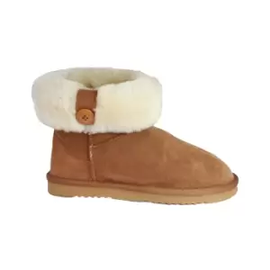 Eastern Counties Leather Womens/Ladies Freya Cuff And Button Sheepskin Boots (5 UK) (Chestnut)