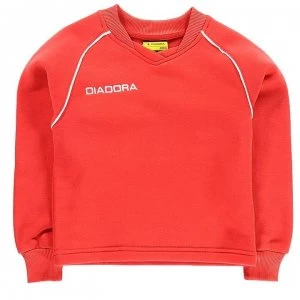 Diadora Madrid Sweater Junior Boys - Red/White
