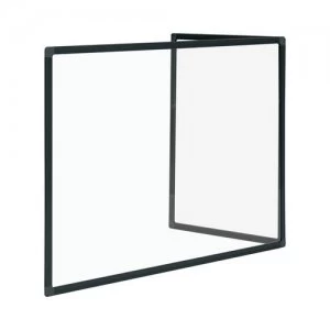 Bi-Office Duo Glass Board 900mm 1200x900 Blk Alu Frm