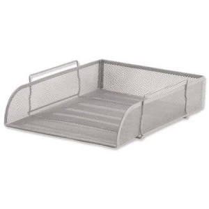 Mesh Side Load Letter Tray Foolscap Silver