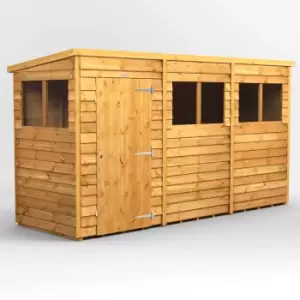 12X4 Power Overlap Pent Shed