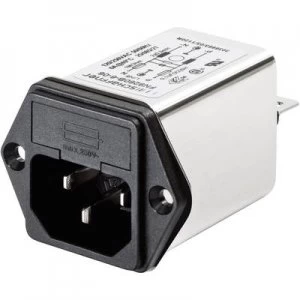 Mains filter switch IEC socket 250 V AC 2 A 2.7 mH
