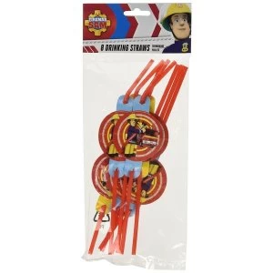 Fireman Sam Drinking Party Straws (Pack Of 8)