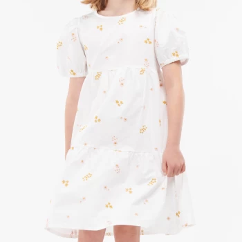 Barbour Girls Isabelle Dress - Off White - 6-7 Years