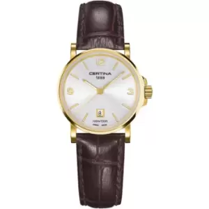 Ladies Certina DS Caimano Brown Leather Strap Watch