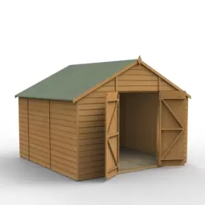 Forest Garden 10X10 Ft Apex Shiplap Wooden Shed With Floor (Base Included) - Assembly Service Included