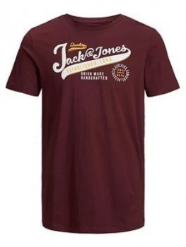 Jack & Jones Boys Short Sleeve Logo T-Shirt - Port