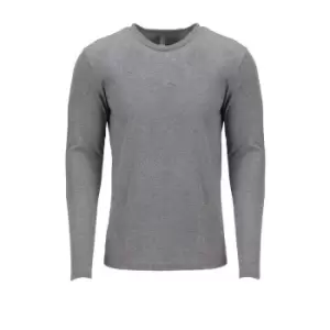 Next Level Adults Unisex Long Sleeve Tri-Blend Crew T-Shirt (S) (Premium Heather Grey)