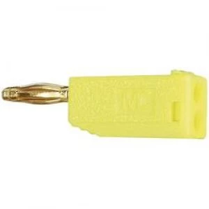 Straight blade plug Plug straight Pin diameter 2mm Yellow Stae