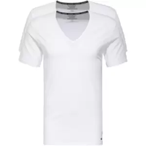 Calvin Klein 2 Pack V Neck T Shirt - White
