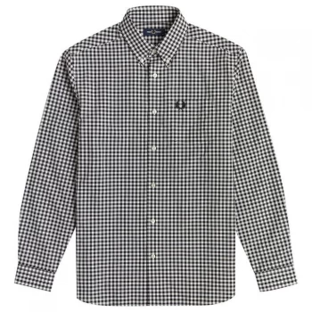 Fred Perry Gingham Shirt - Black 102