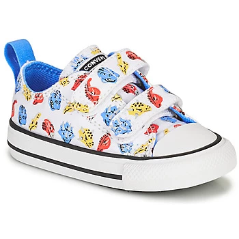 Converse CHUCK TAYLOR ALL STAR 2V DINO DAZE OX boys's Childrens Shoes Trainers in White