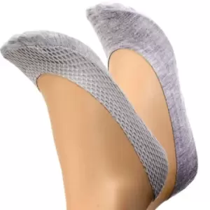Couture Womens/Ladies Shimmer Liner Socks (Pack of 2) (One Size) (Grey)