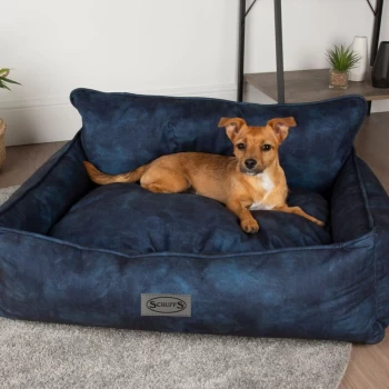 Dog Bed Kensington Size L 90x70cm Navy - Blue - Scruffs&tramps