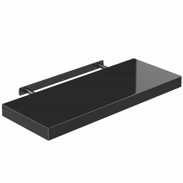 Floating Shelf High-Gloss Black 70cm