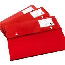 5 Star A4 Document Wallet Polypropylene Red Pack of 3