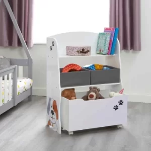 Liberty House Toys Kids Cat and Dog Storage Unit with Roll Out Toy Box, none