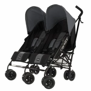 Obaby Apollo Black and Grey Twin Stroller - Grey.