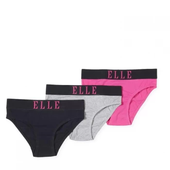 Elle 3 Pack Briefs - Pink/Grey/Black