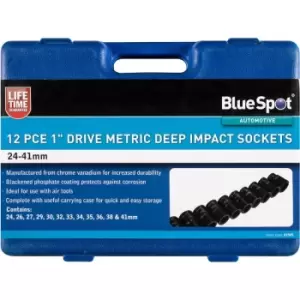 12 Piece 1" Deep Impact Sockets 24-41MM