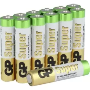 GP Batteries Super AAA battery Alkali-manganese 1.5 V 12 pc(s)