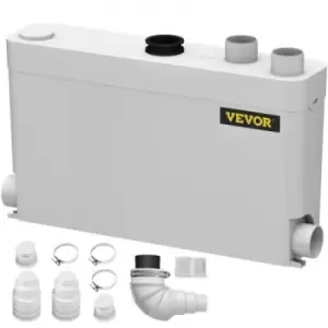 VEVOR Macerator Pump, 400W Sewerage Pump, 4 Inlets(1 Sided) Macerating Pump, Upflush Pump for Basement, Kitchen, Sink, Shower, Bathtub, Waste Water Di