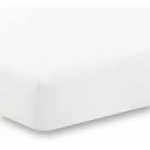 Poetry Plain Dye 144 Thread Count Combed Yarns White Double Fitted Sheet - Charlotte Thomas